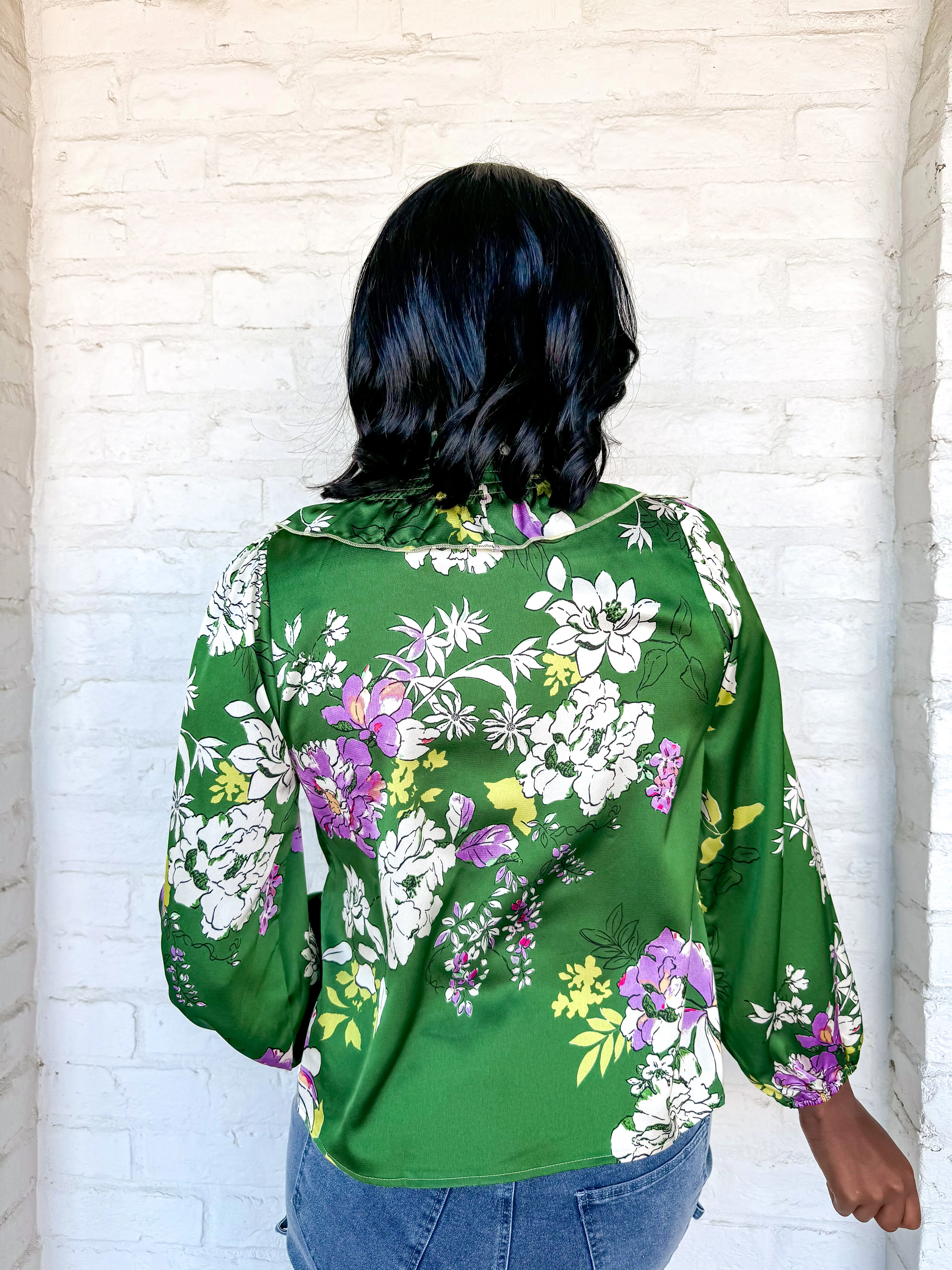 Petal and Bloom Green Top