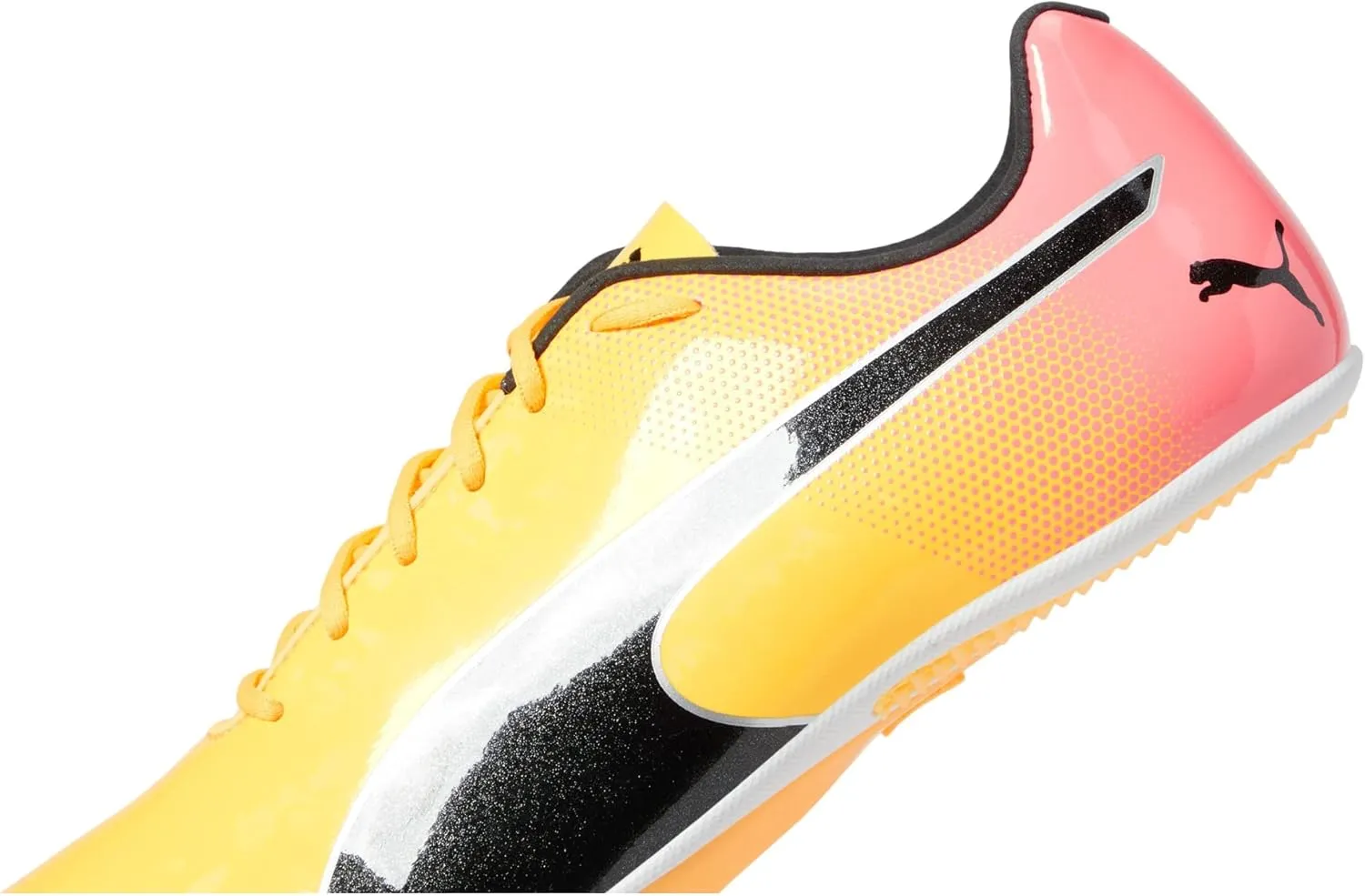 PUMA Men's Evospeed Sprint Track and Field Shoes, Sun Stream-Sunset Glow-Black, 14
