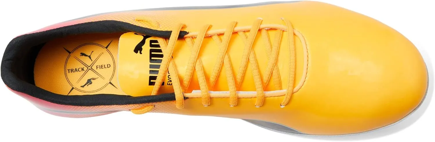 PUMA Men's Evospeed Sprint Track and Field Shoes, Sun Stream-Sunset Glow-Black, 14