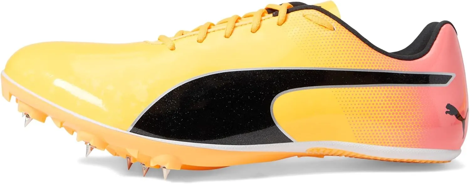 PUMA Men's Evospeed Sprint Track and Field Shoes, Sun Stream-Sunset Glow-Black, 14