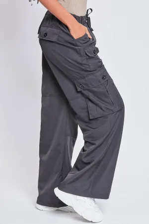 RELAXED FIT STRAIGHT LEG CARGO NYLON PANTS