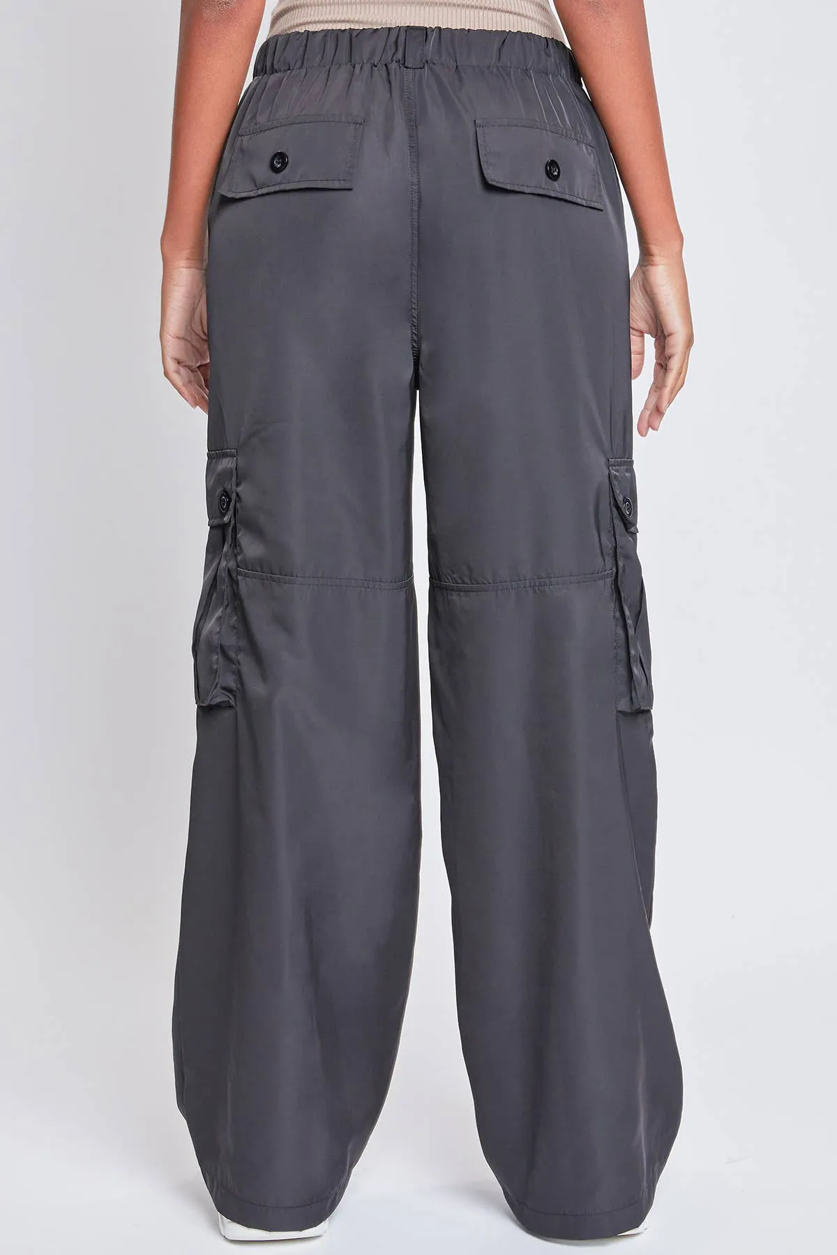 RELAXED FIT STRAIGHT LEG CARGO NYLON PANTS