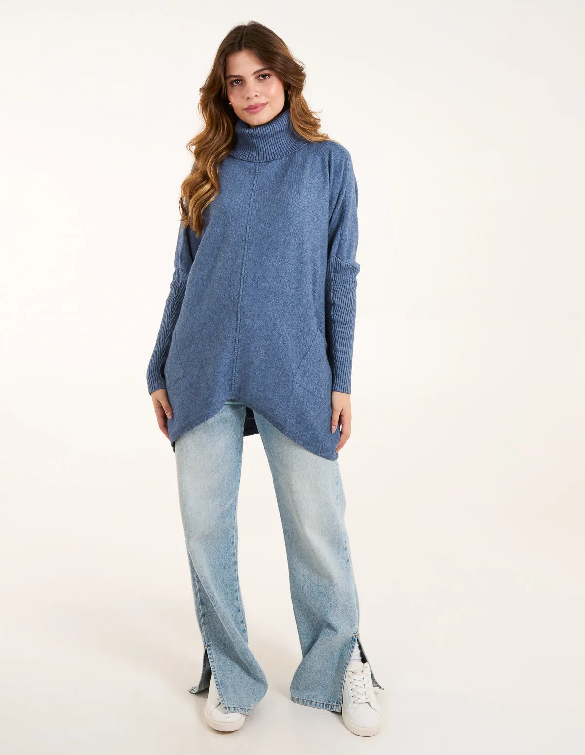 Roll Neck Pocket Jumper