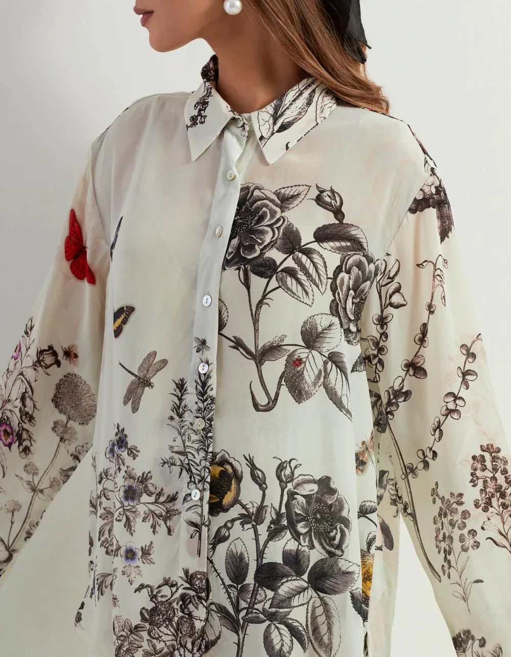 Saaya Printed Shirt Paired With Heavy Georgette Pants