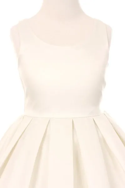 Satin Flower Lace Trim Girl Dress - Cinderella Couture USA AS1069