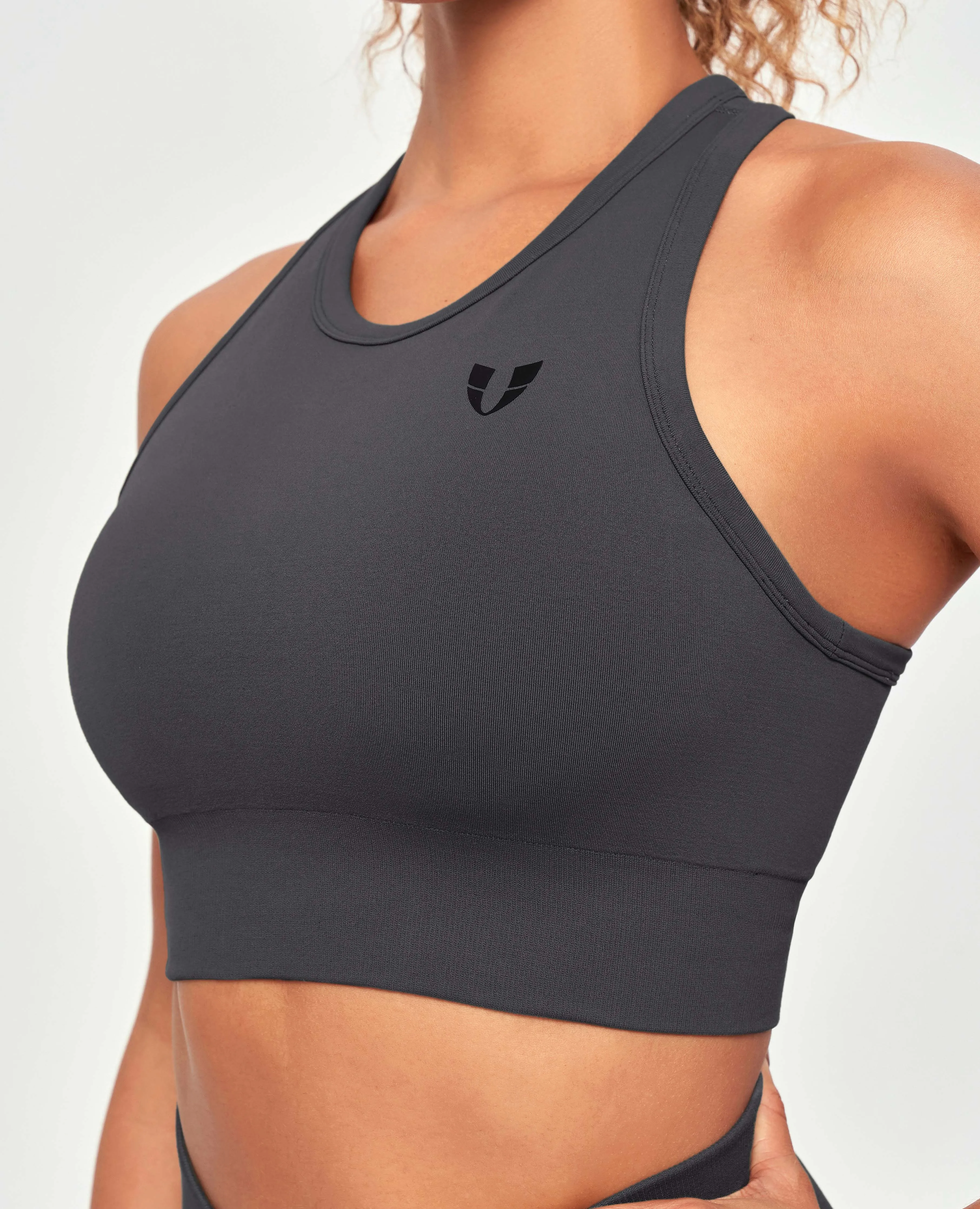 Seamless Padded Tank - Lava Gray