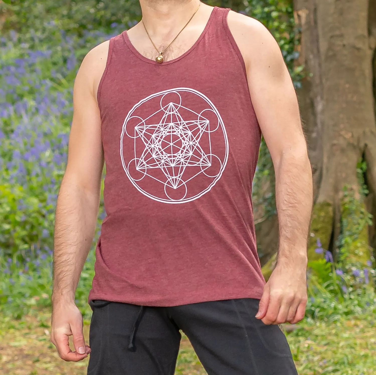 Shiva Singlet - Metatrons Cube Print