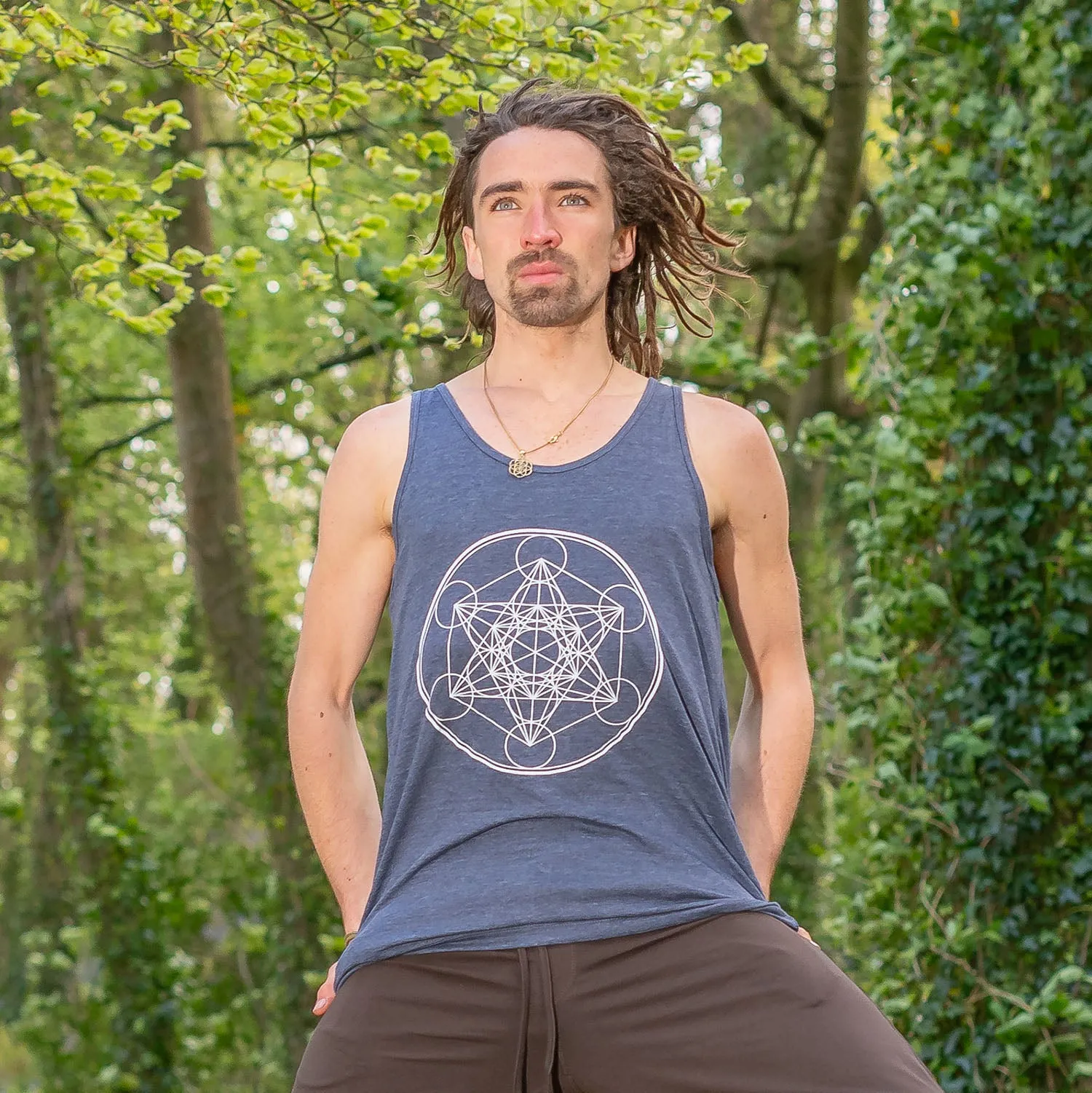 Shiva Singlet - Metatrons Cube Print