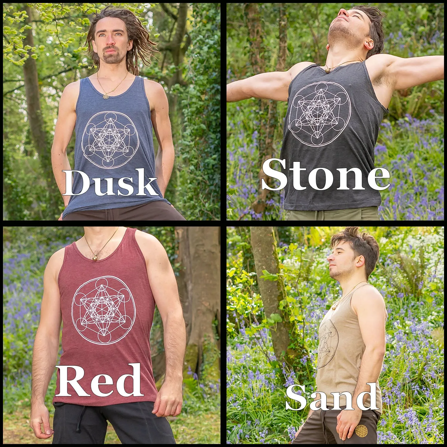 Shiva Singlet - Metatrons Cube Print