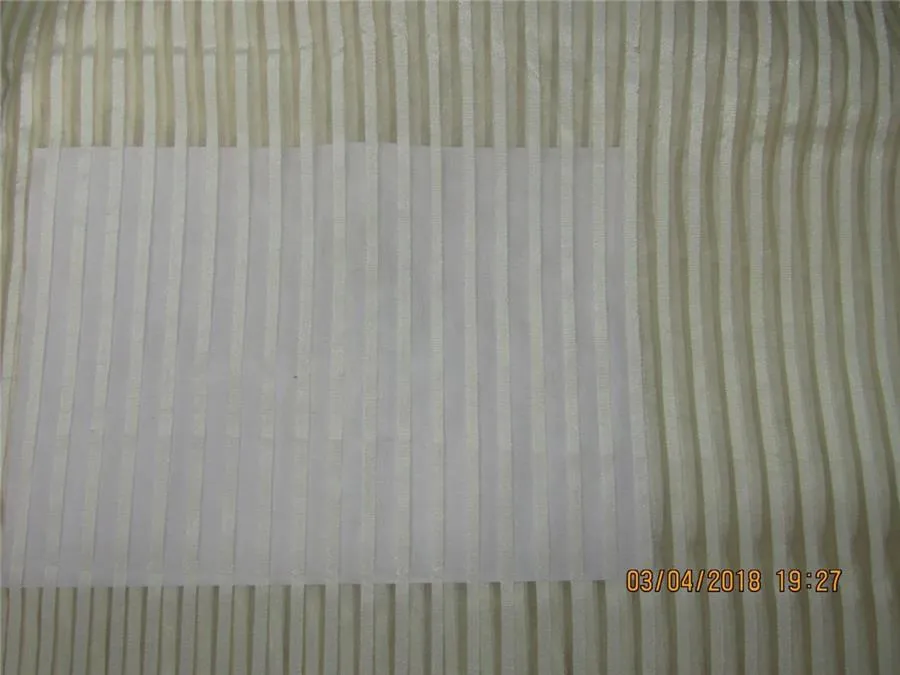 silk organza stripe natural ivory color 44&quot;wide [8440]