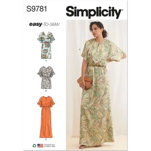 Simplicity Sewing Pattern S9781 Misses' Dresses