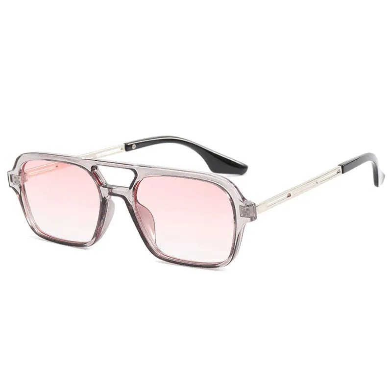 Small Frame Square Sunglasses Woman Luxury Vintage Leopard