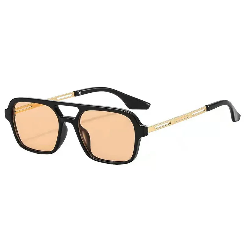 Small Frame Square Sunglasses Woman Luxury Vintage Leopard