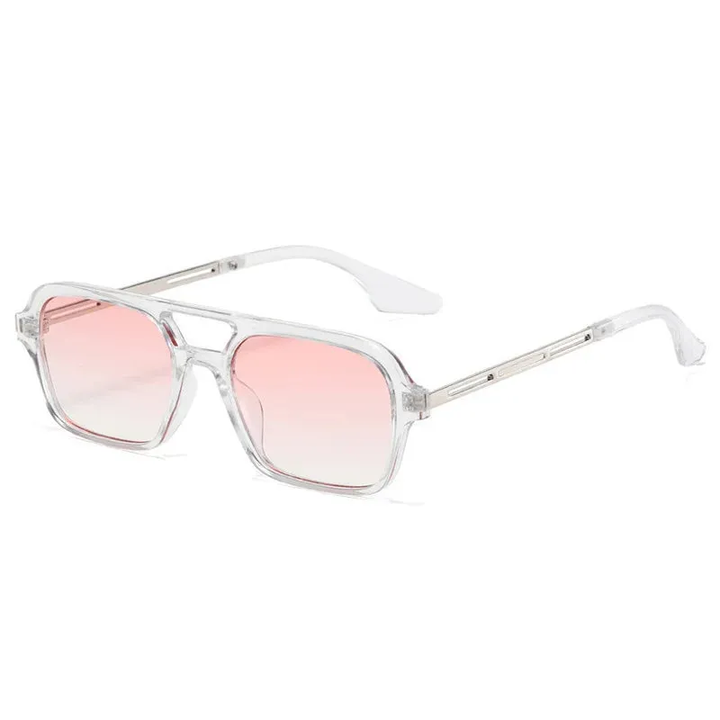 Small Frame Square Sunglasses Woman Luxury Vintage Leopard