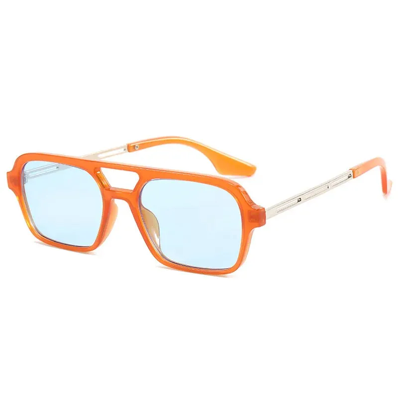 Small Frame Square Sunglasses Woman Luxury Vintage Leopard
