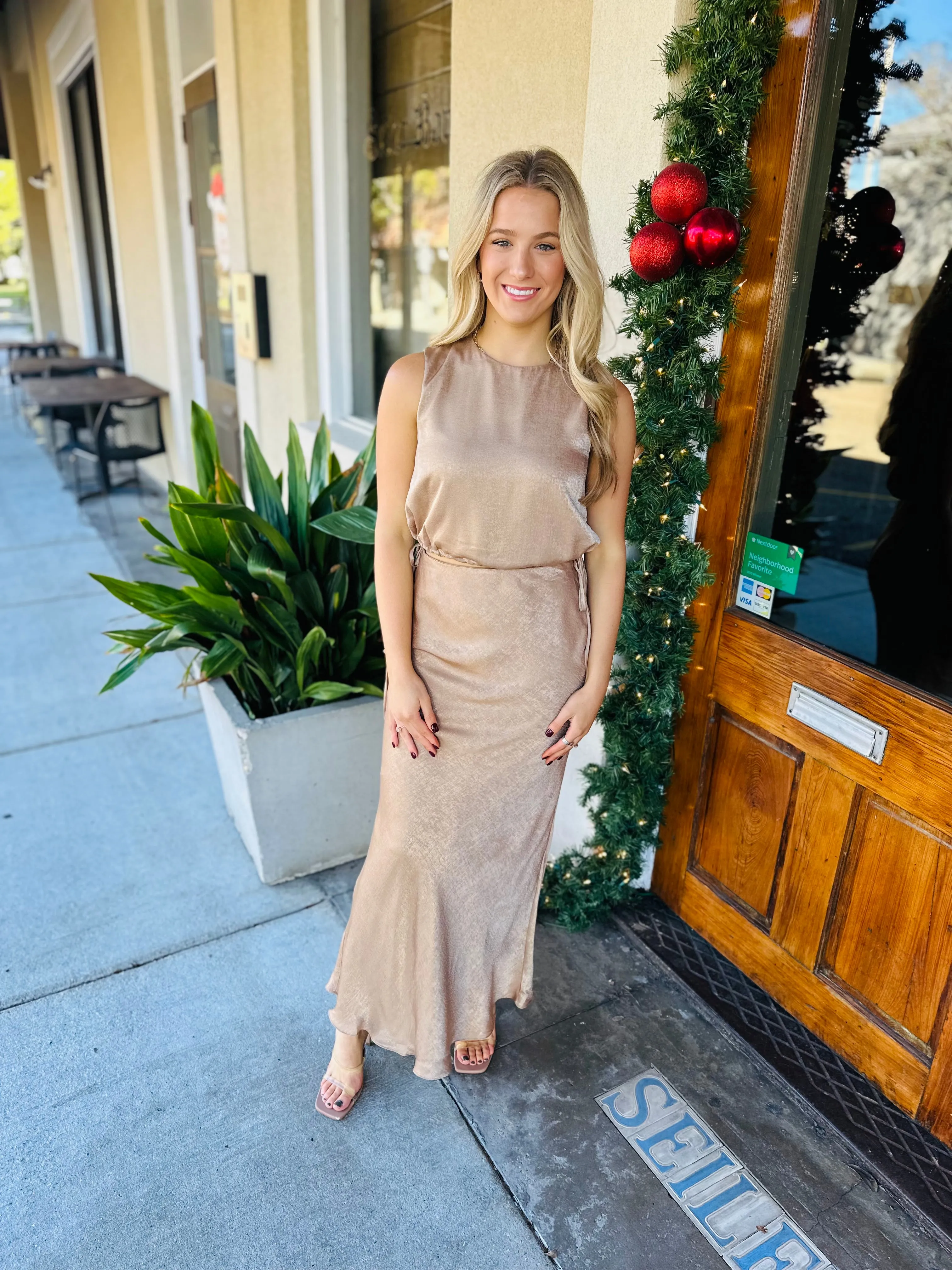 Thora Tie Top- Gold