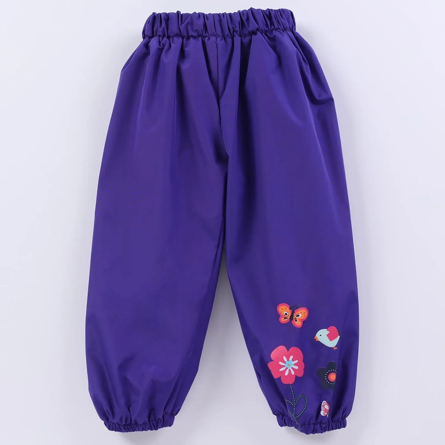 Toddler Boys Girls Rain Pants Waterproof Pants Cute Butterfly Floral Mud Dirty Proof Trousers Lightweight Rain Suit
