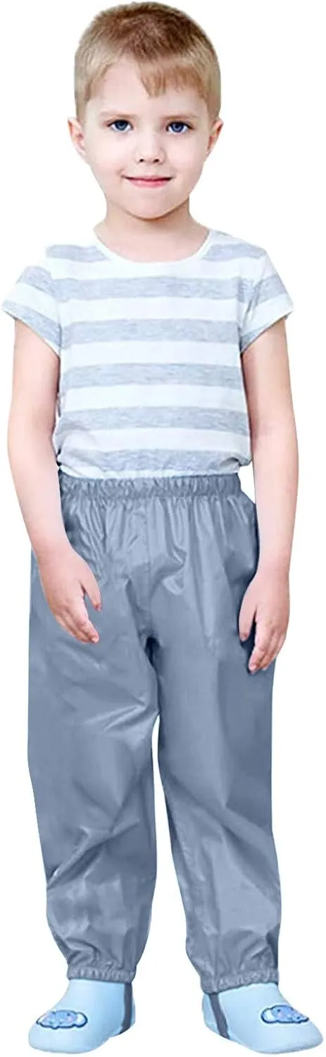 Unisex rain Pants Children,Women Waterproof Windproof rain Trousers Over Pants for Girls Boys Rainwear