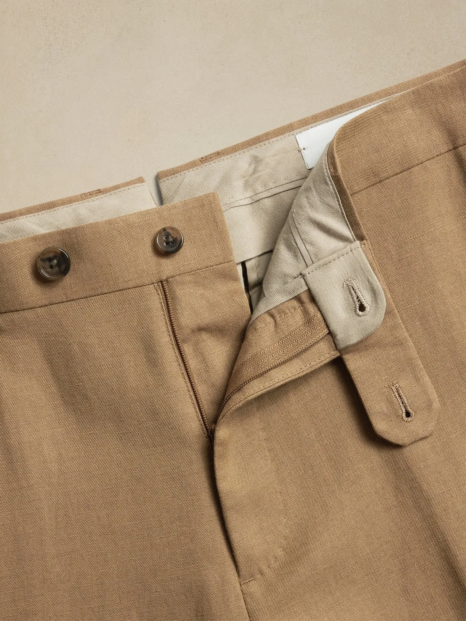 Ventana Italian Linen-Blend Suit Pant