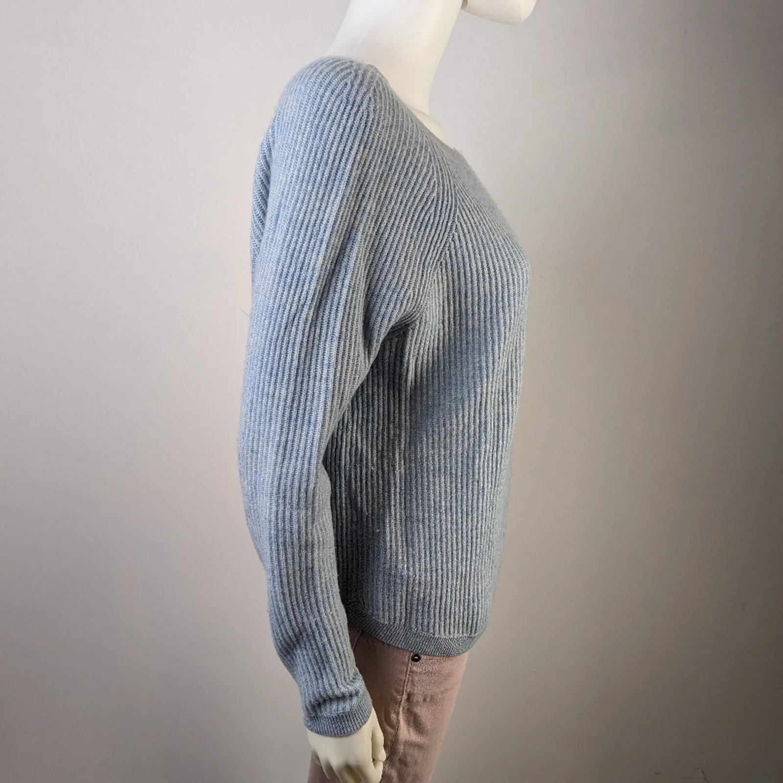 Vince Blue Ribbed Sweater S
