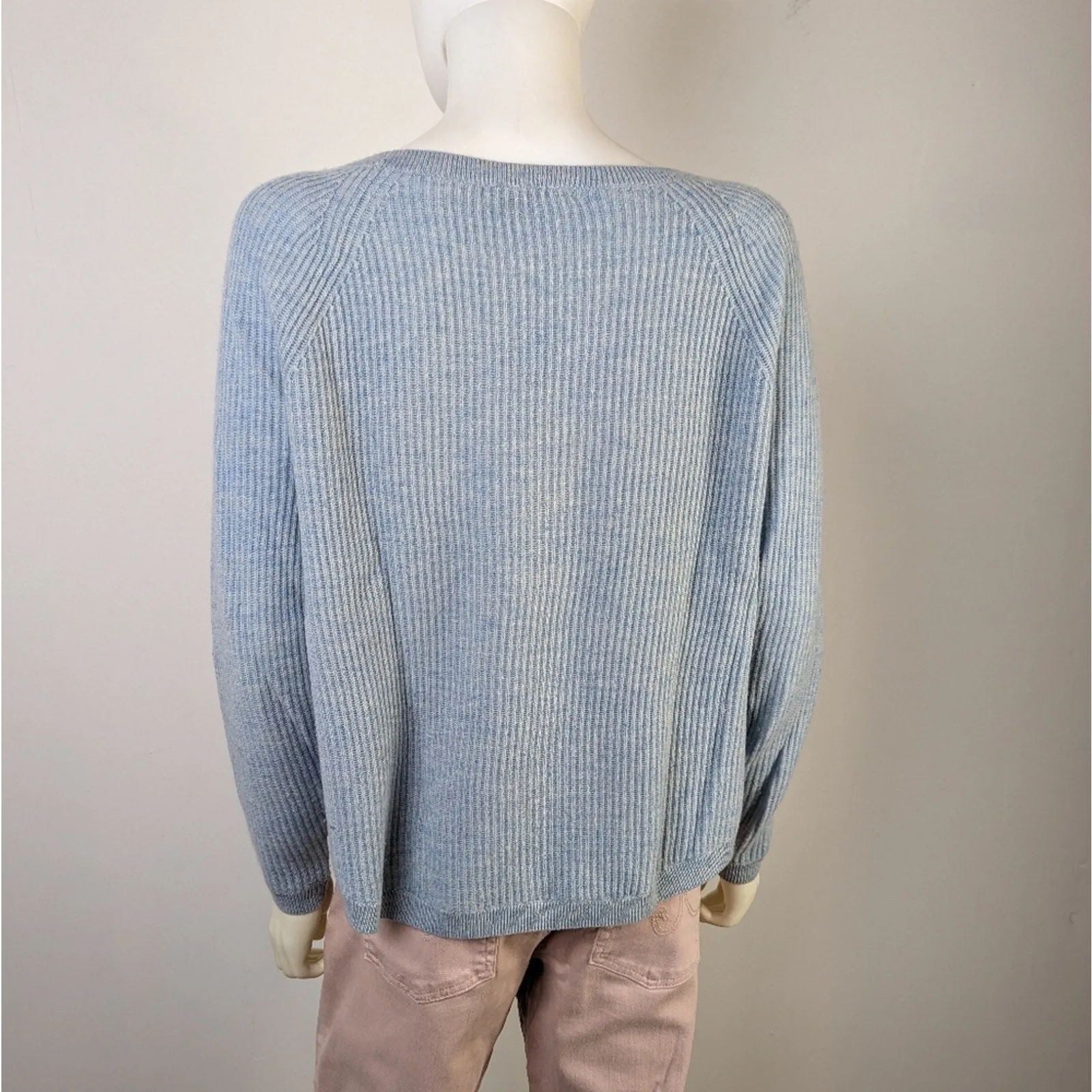 Vince Blue Ribbed Sweater S