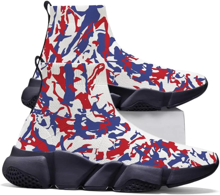 Womens Camo Graffiti Shoes 3D Painted Custom Tennis Shoes Non Slip Athletic Workout Gym Sneakers