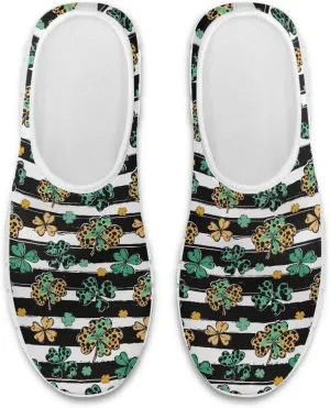 Xpyiqun St Patricks Day Sneakers for Women Size 5.5-11.5 Slip On Sneaker Womens Mesh Road Running Shoes Walking Loafer