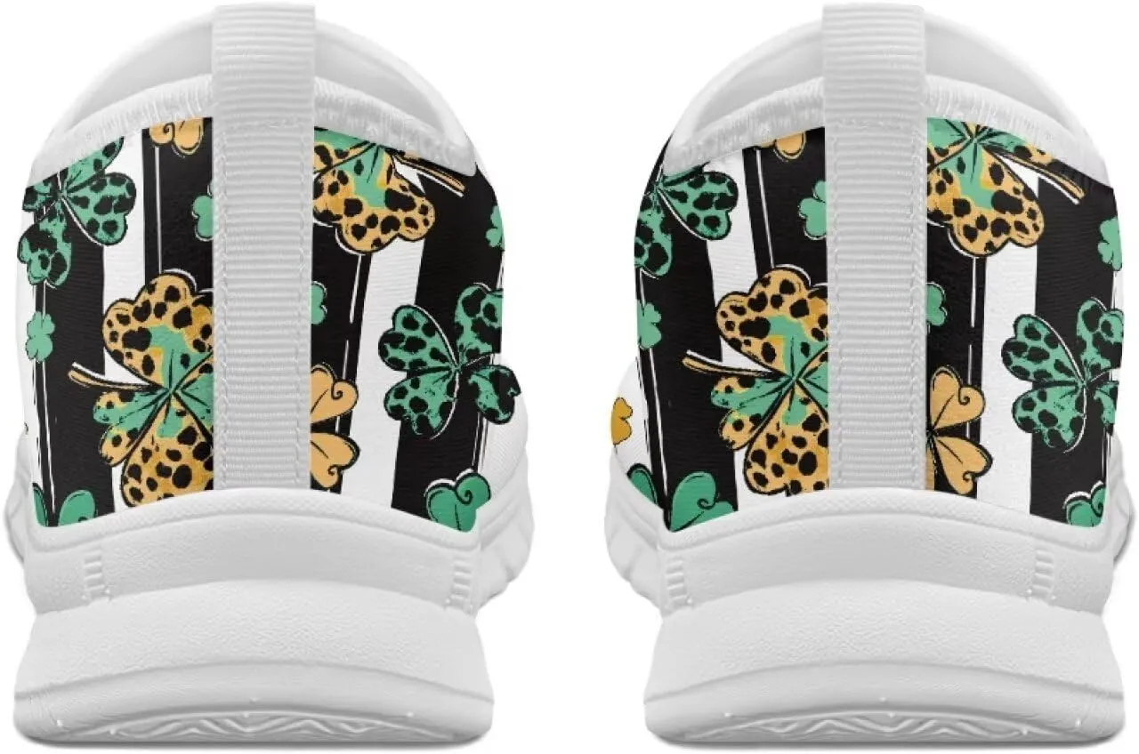 Xpyiqun St Patricks Day Sneakers for Women Size 5.5-11.5 Slip On Sneaker Womens Mesh Road Running Shoes Walking Loafer